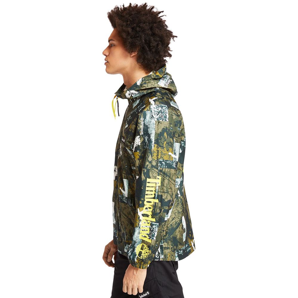 Timberland Μπουφαν Ανδρικα Πρασινο - Urban Camo Windbreaker - Greece 9328165-JZ